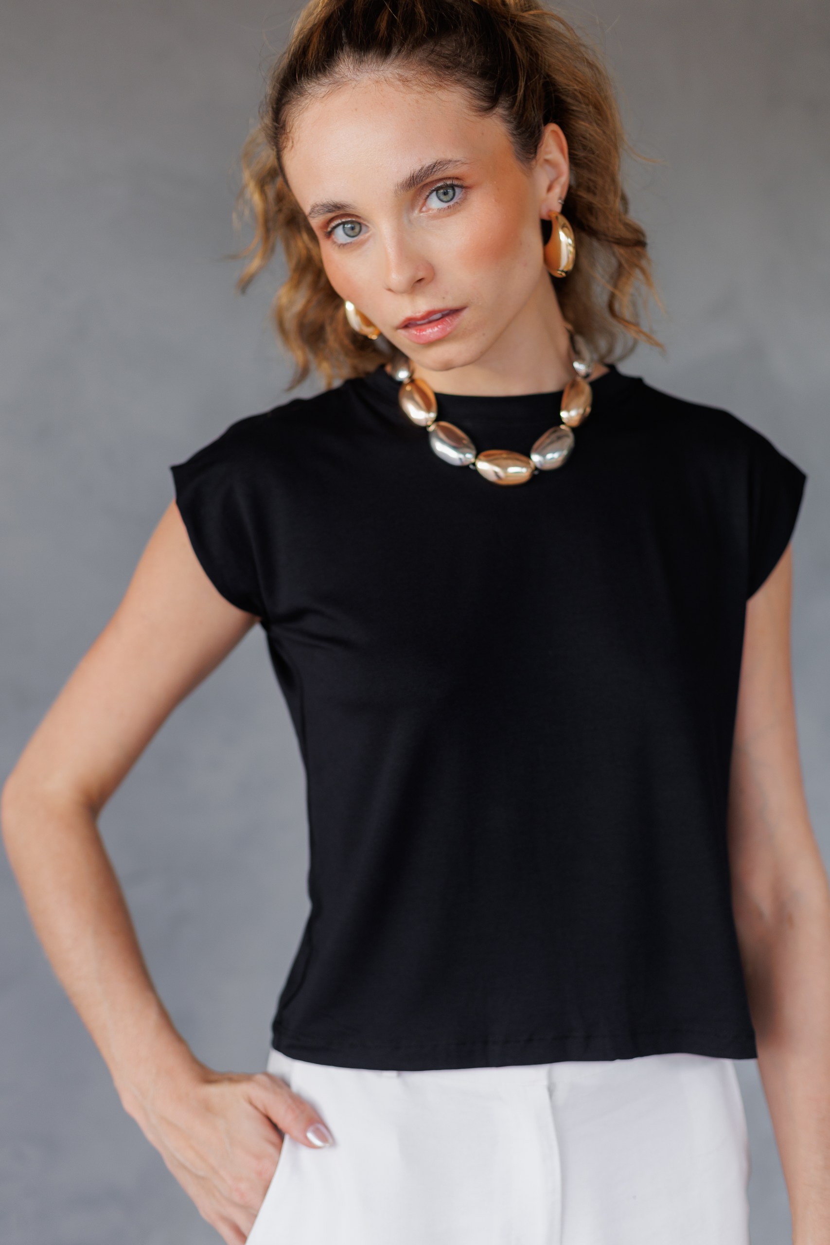 Muscle Tee Preta Feminina | Marelli